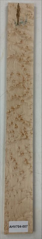 Fretboard Bird's Eye Maple white 720x85x9mm Unique Piece #009